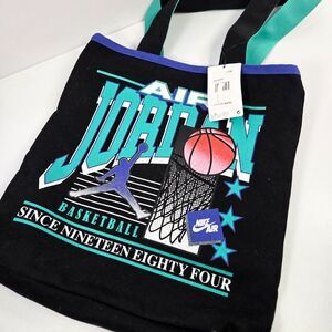 Air Jordan Vintage 84 Basketball Tote Bag Black Multi MA9168-K90